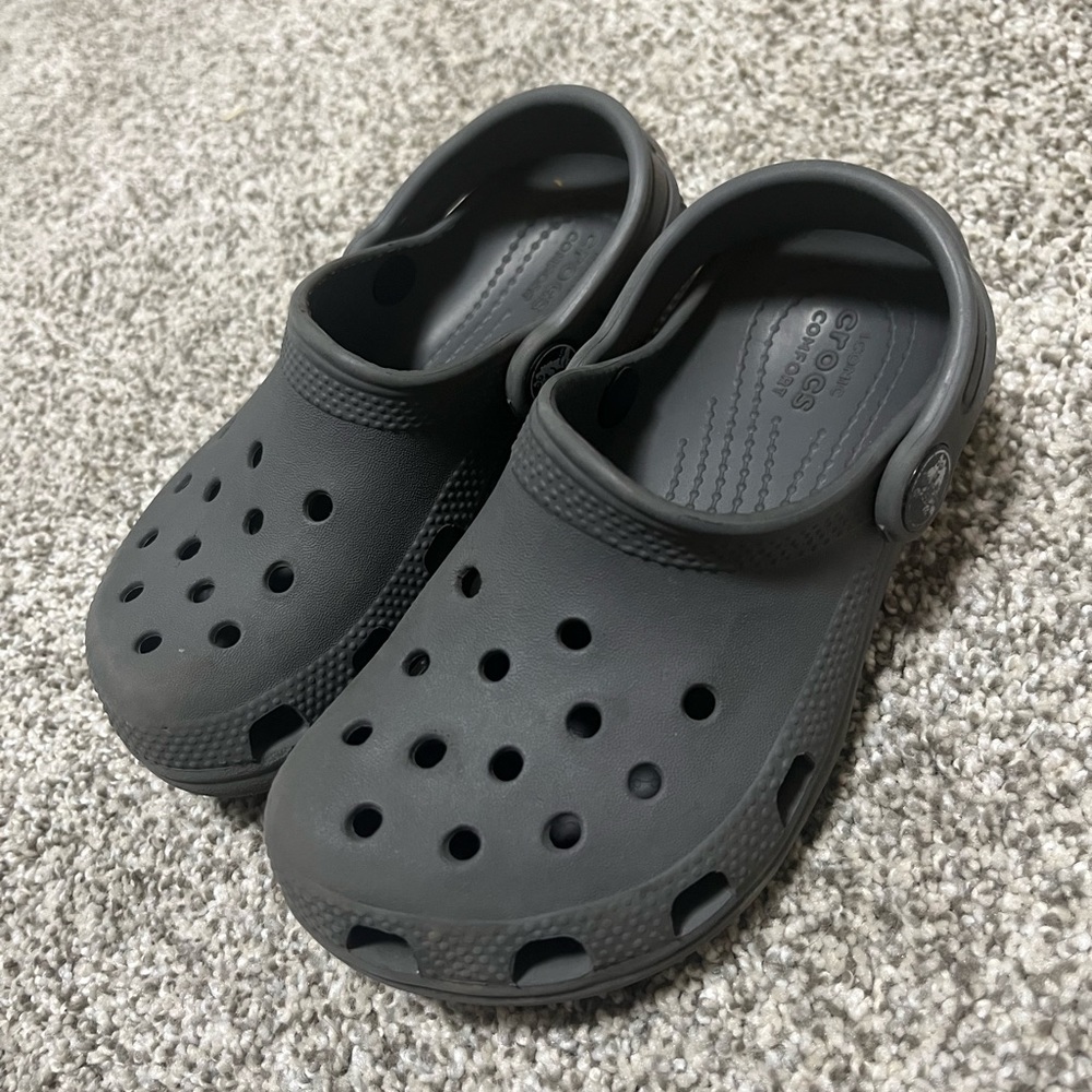 CROCS- toddler size 10, gray